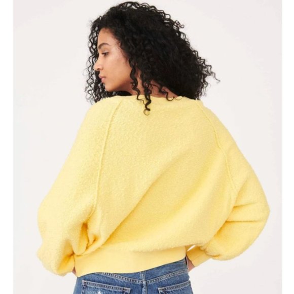Free People 'Found My Friend' Textured Pullover Sweater, Sunshine - Picture 2 of 3